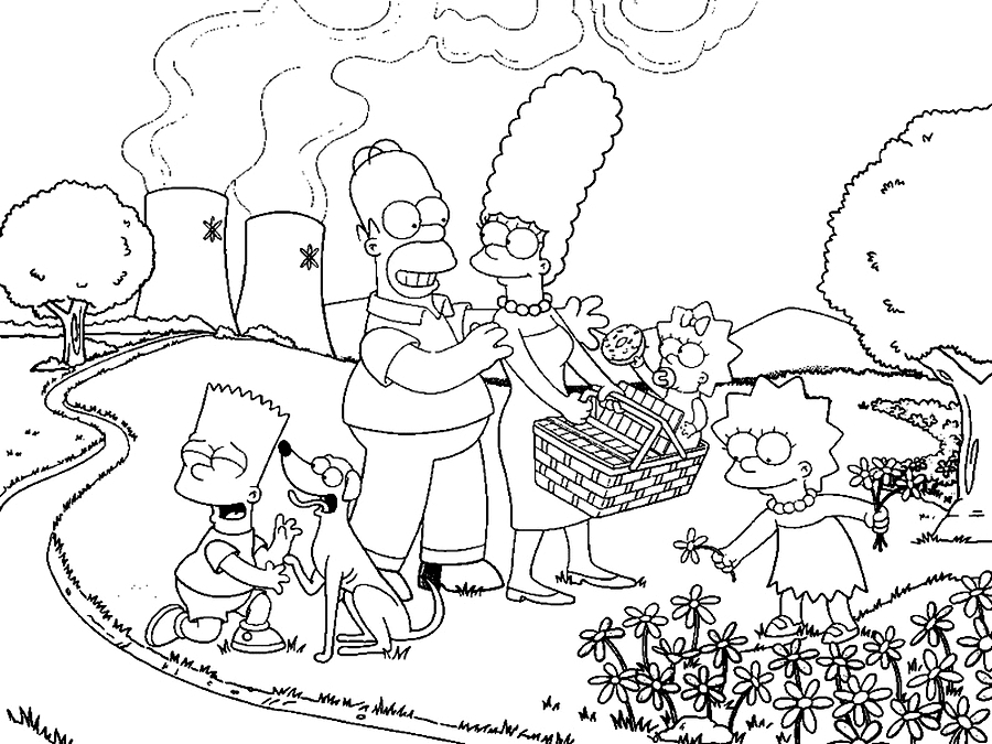 Colora Con Noi Cinque Disegni Da Scaricare E Colorare Dei Simpson