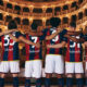 Il Bologna Fc con le nuove maglie Macron per la stagione '24-'25