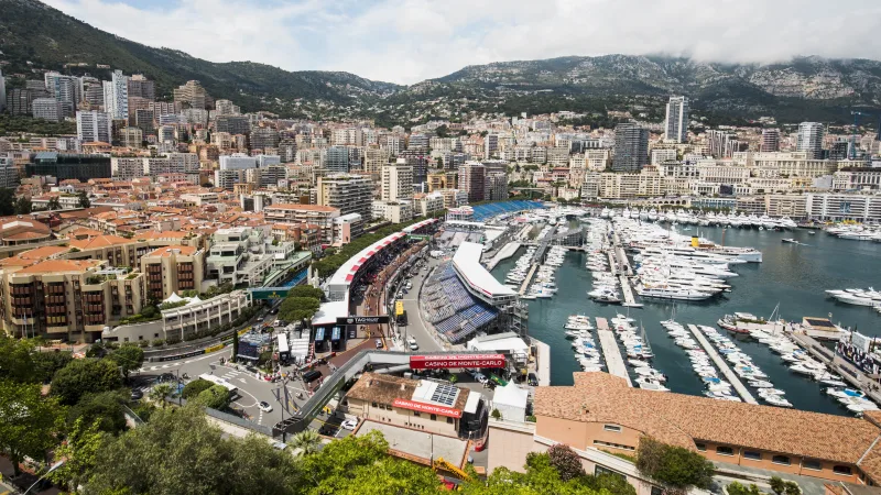 La vista su parte del circuito cittadino di Monaco