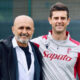 Luciano Spalletti con Thiago Motta a Casteldebole