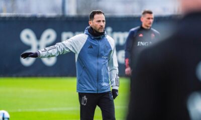 Domenico Tedesco, in allenamento col Belgio