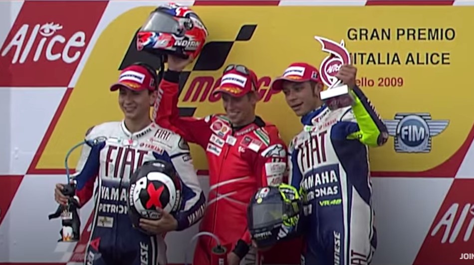 Il podio del GP del Mugello 2009