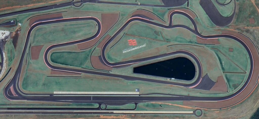 Vista satellitare del Circuito Panamericano di Elias Fausto, Brasile, datata 14.10.2022