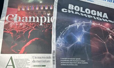 Giornali Bologna in Champions League