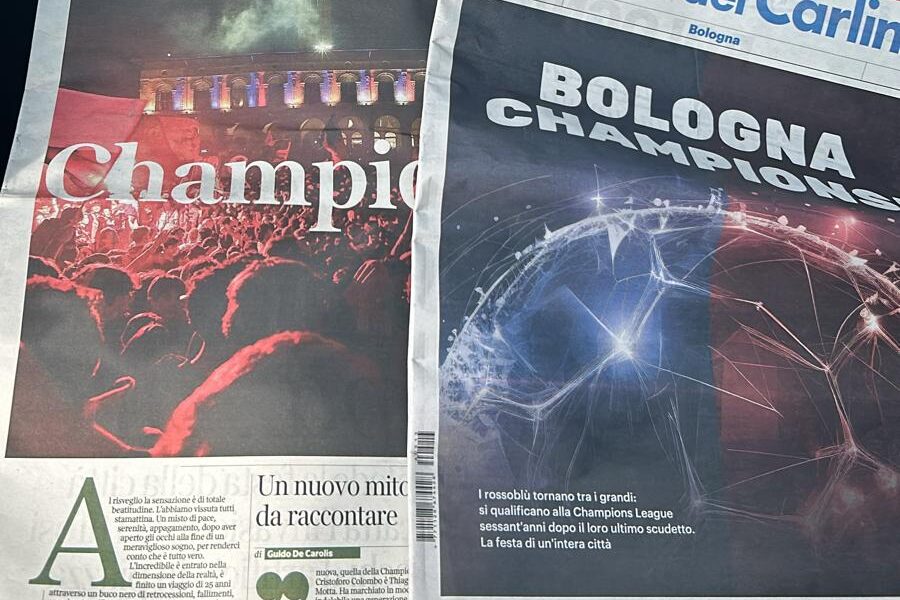 Giornali Bologna in Champions League