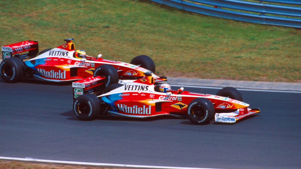 Alex Zanardi e Ralf Schumacher al volante della Williams FW21 con sponsor Winfield del 1999