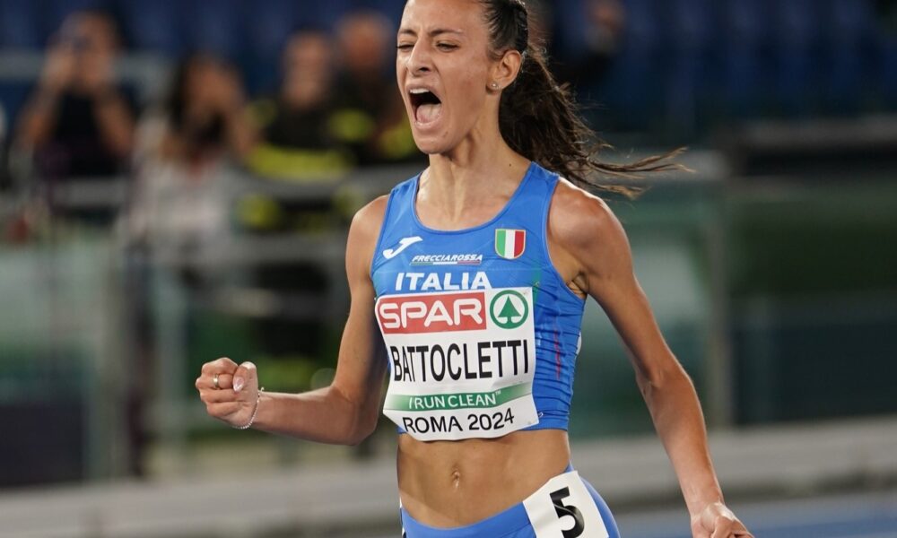 Nadia Battocletti all'arrivo dei 5000