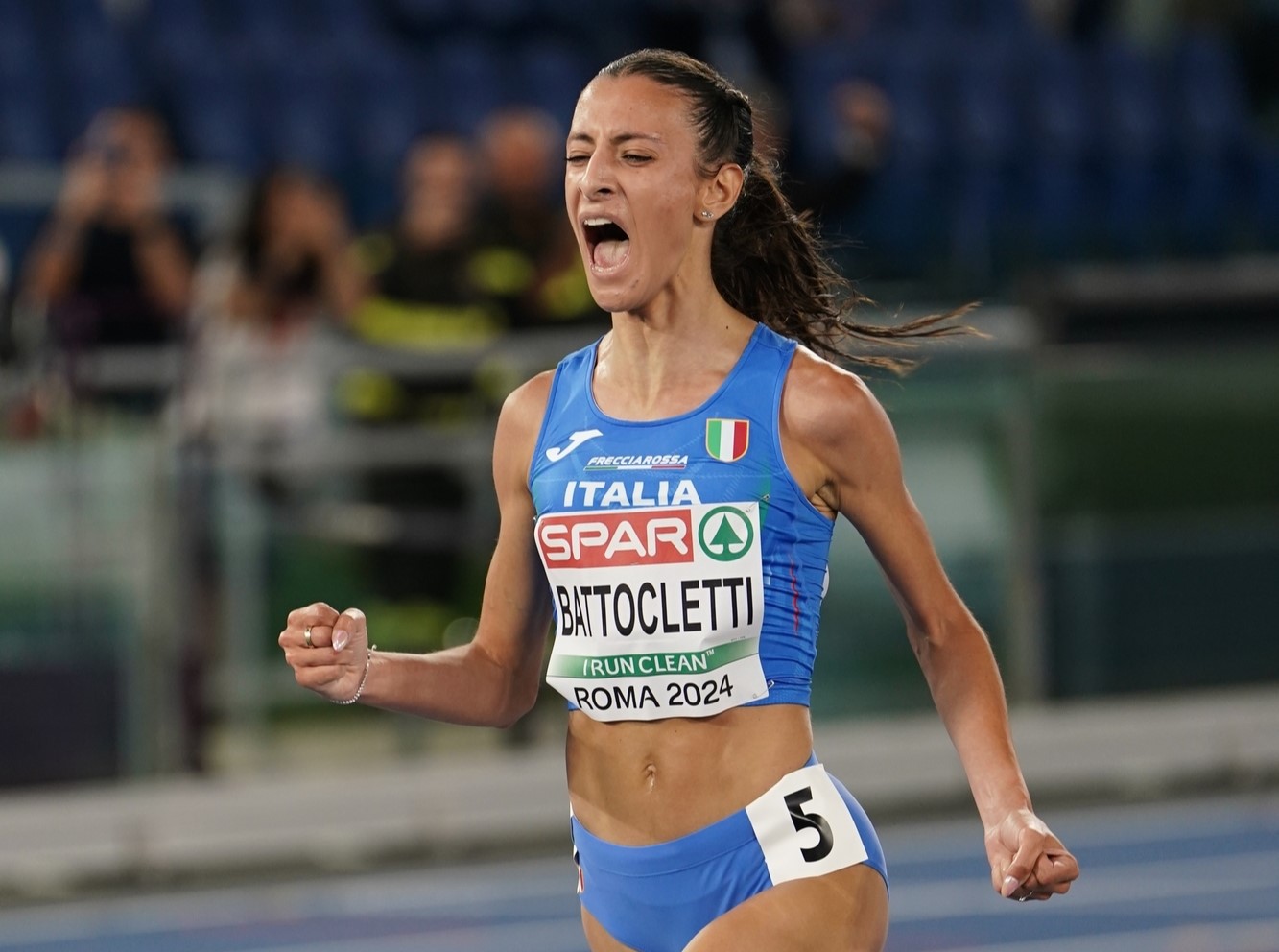 Nadia Battocletti all'arrivo dei 5000