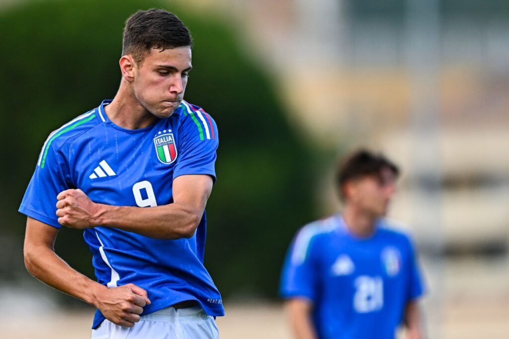 L’esultanza di Antonio Raimondo per il gol alla l’Indonesia