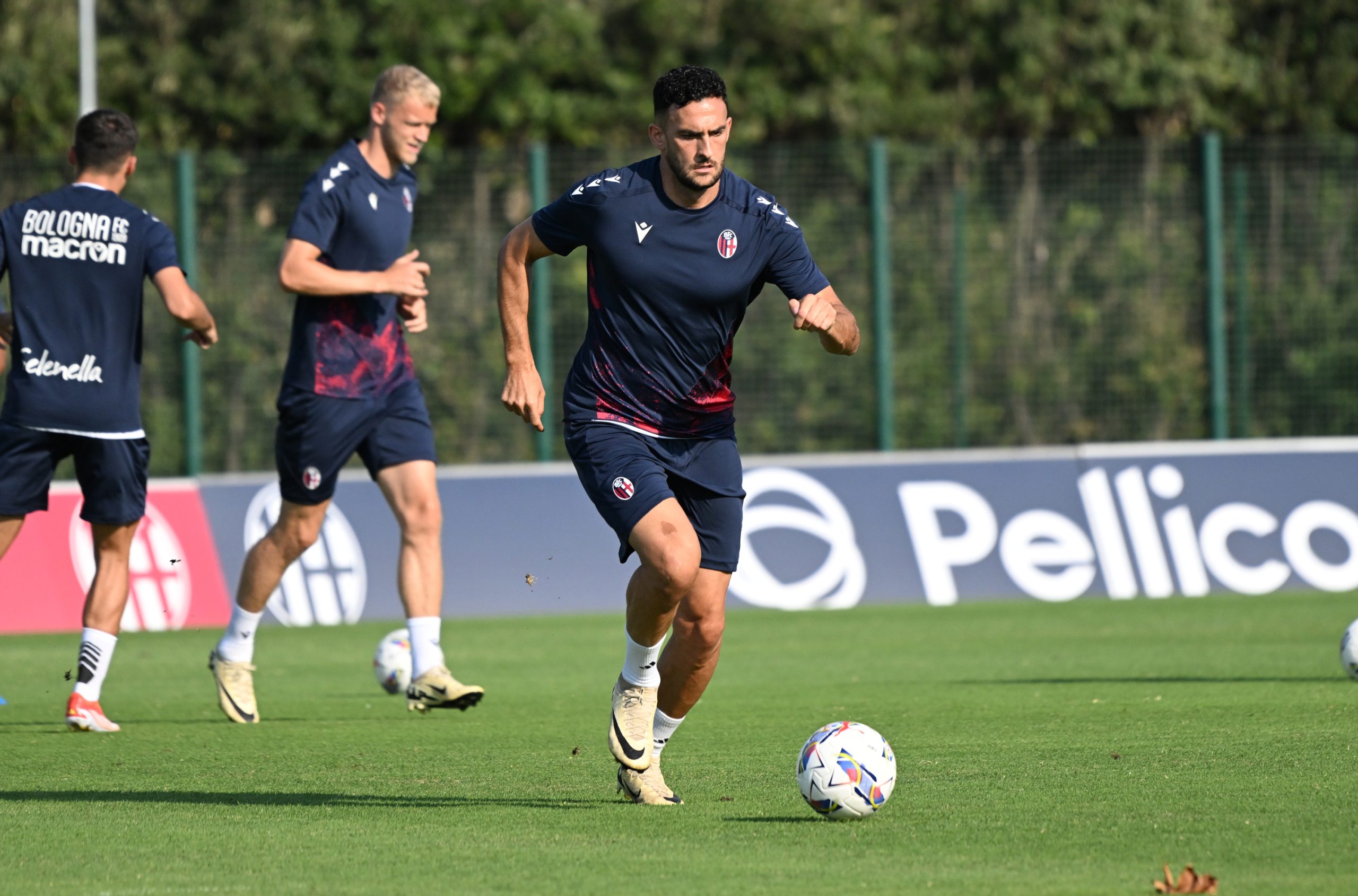 Charalampos Lykogiannis, in allenamento col Bologna