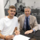 Thijs Dallinga con Fenucci - Bologna FC