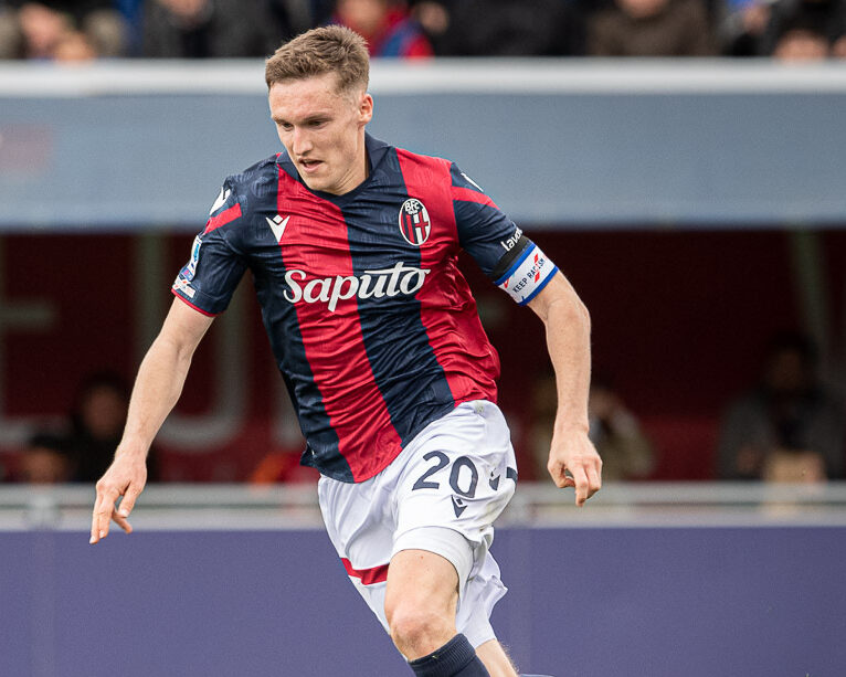 Michel Aebischer in azione in Bologna-Salernitana 23/24