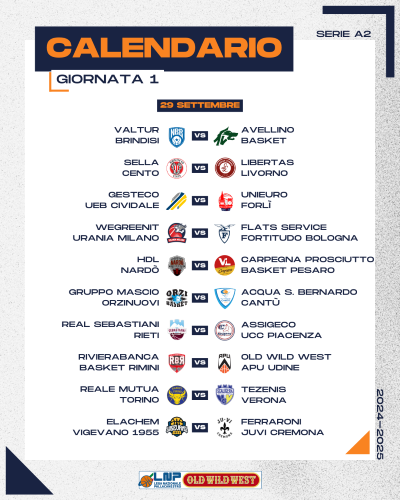 Il calendario della prima giornata