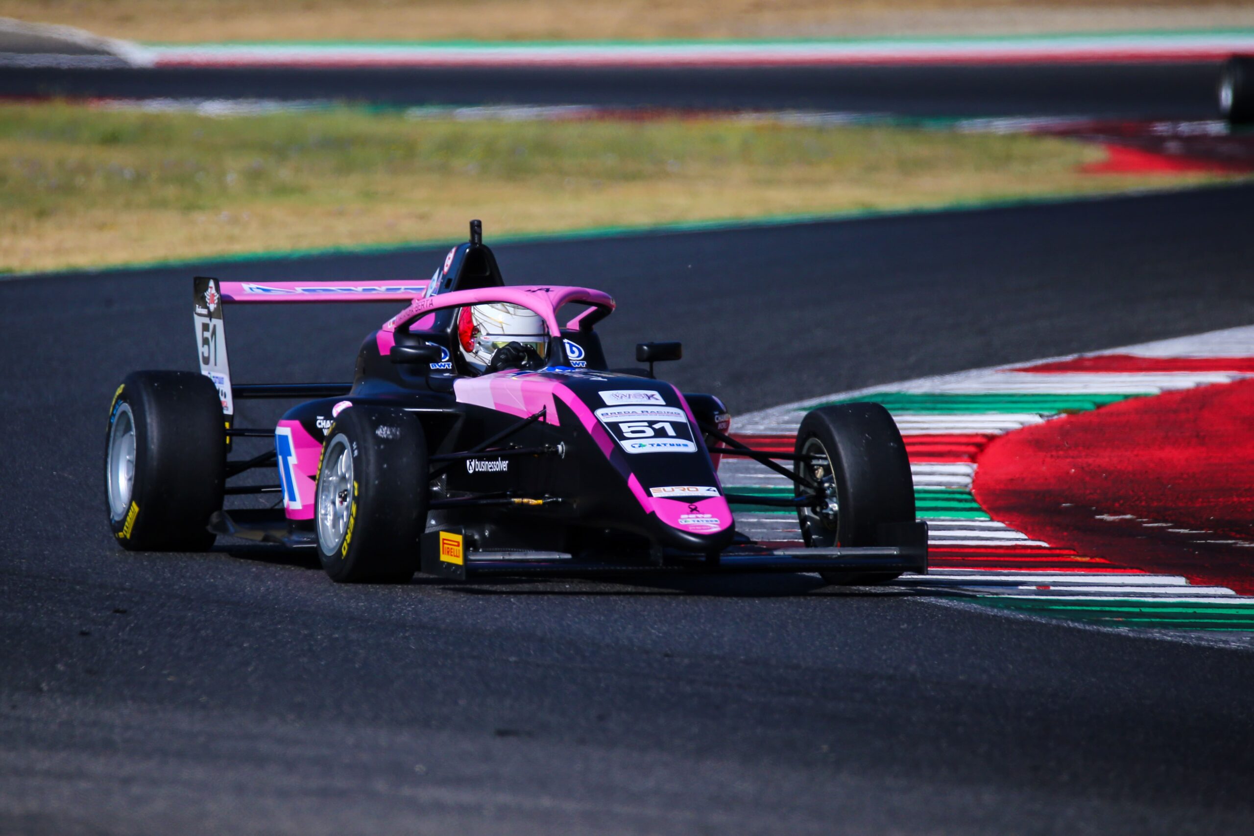 Nakamura-Berta in azione al Mugello con il team Prema in occasione dell'Euro 4 al Mugello