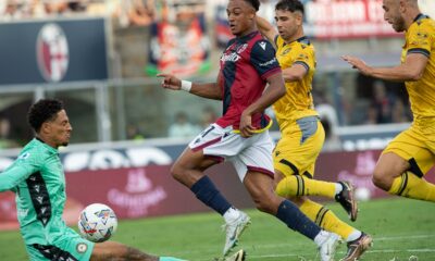 Ndoye al tiro in Bologna-Udinese 1-1 (18/8/2024)