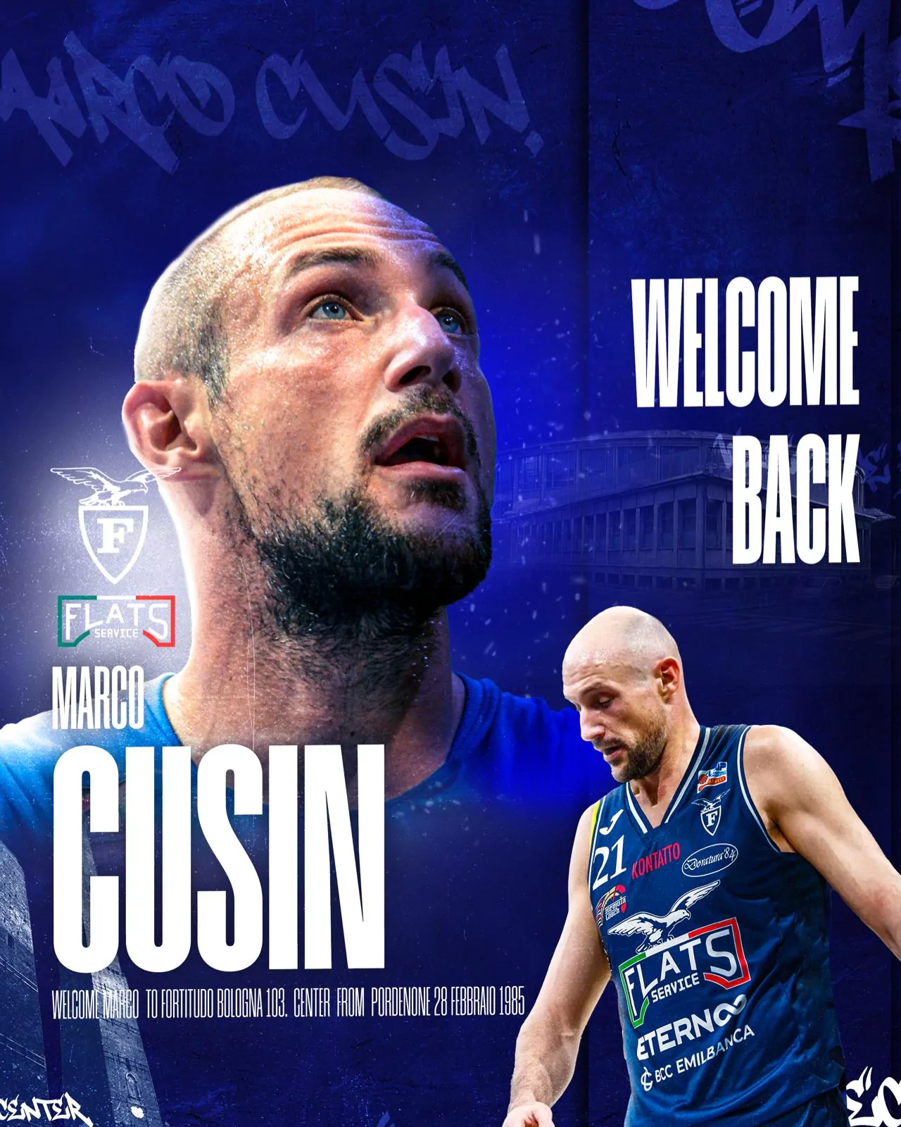 Marco Cusin ufficiale alla Fortitudo