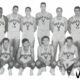 Virtus-Red Knights. Virtus 1958/59. In piedi: Fletcher Johnson, Giovanelli, Lombardi, Calebotta, Alesini, Gambini. Sotto: Gardini, Testoni, Pellanera, Porcelli, Lucev, Canna.