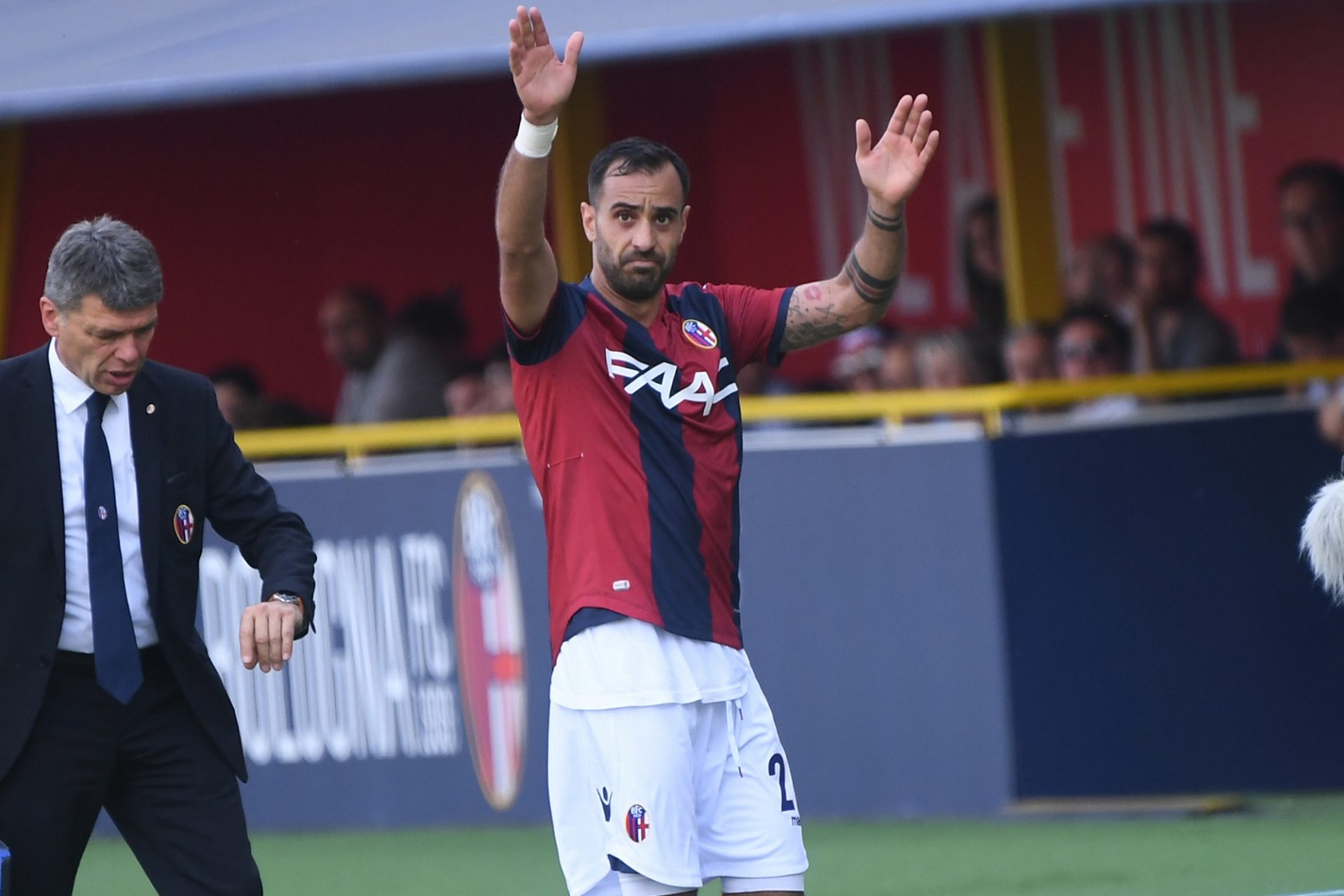 Domenico Maietta con la maglia del Bologna