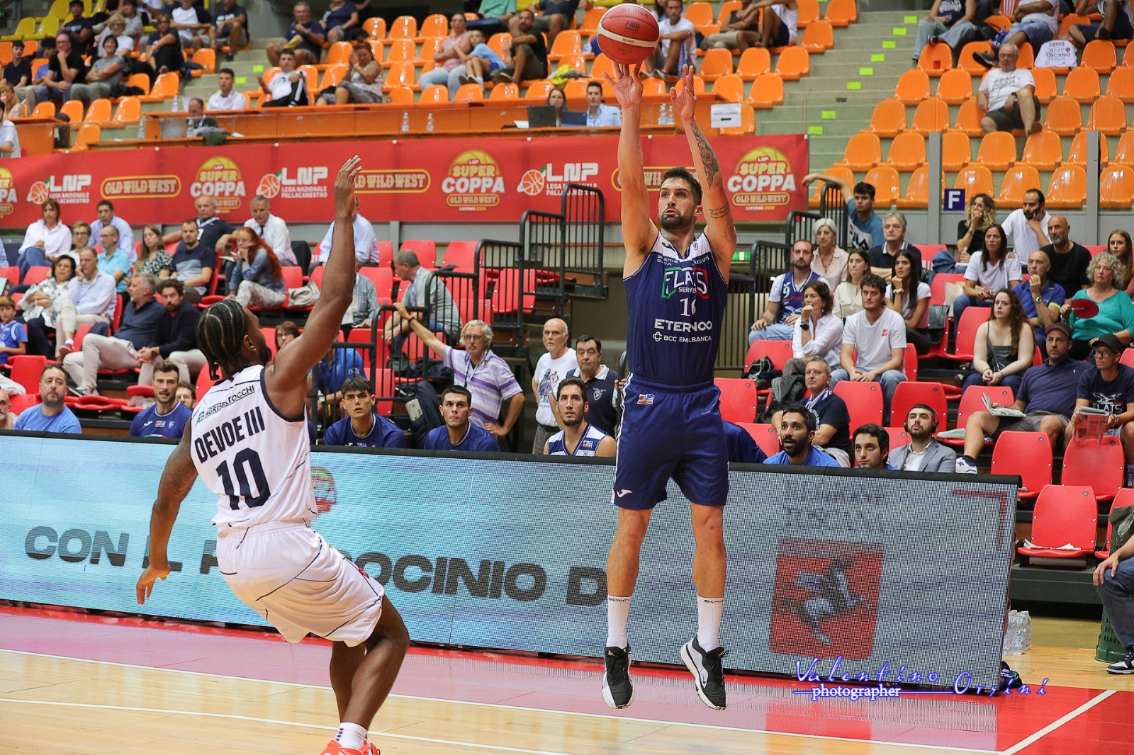 Fabio Mian durante la finale di SuperCoppa contro Orzibasket