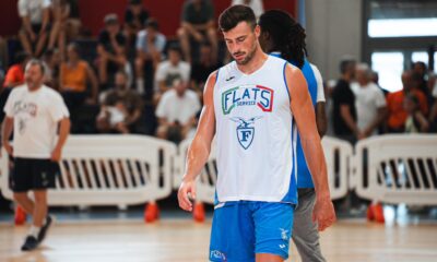 Leonardo Battisitini della Fortitudo Bologna durante l'allenamento a porte aperte