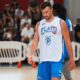 Leonardo Battisitini della Fortitudo Bologna durante l'allenamento a porte aperte