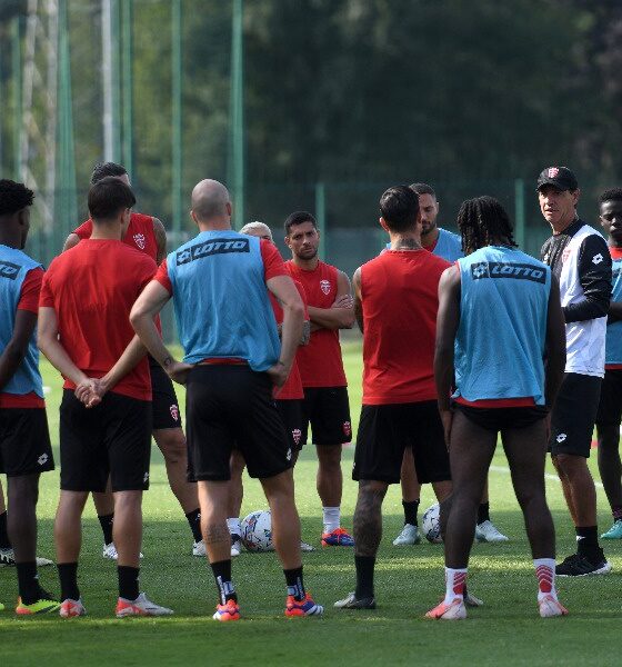 Il Monza in allenamento