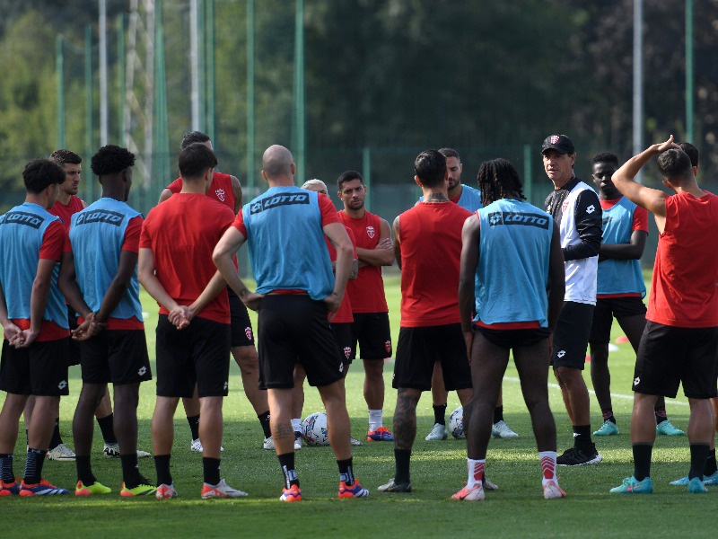 Il Monza in allenamento