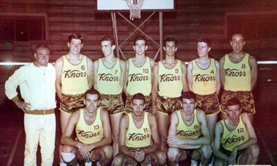 La Virtus 1962/63. In piedi: Kucharski, Lombardi, Zuccheri, Dazzi, Pellanera, A. Giomo, Alesini. Sotto: Borghetti, Calebotta, Rossi, Bonetto