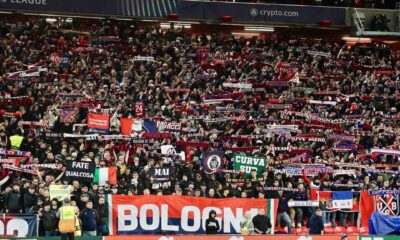 Tifosi ad Anfield per Liverpool - Bologna in Champions League