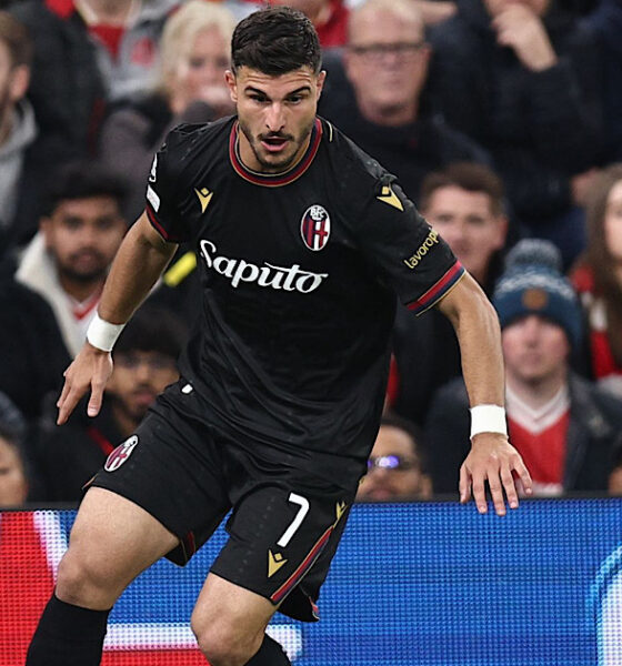 Riccardo Orsolini durante Liverpool-Bologna