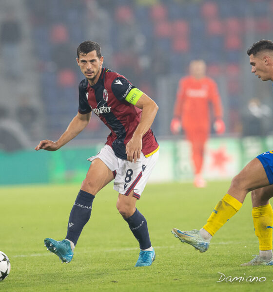 Remo Freuler in azione in Bologna-Shakhtar