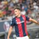 Thijs Dallinga impegnato contro Bijol in Bologna-Udinese