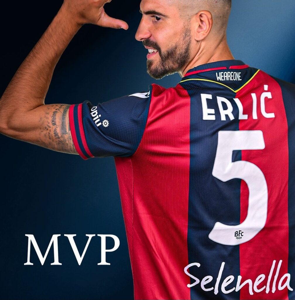 Martin Erlic MVP di Bologna-Parma