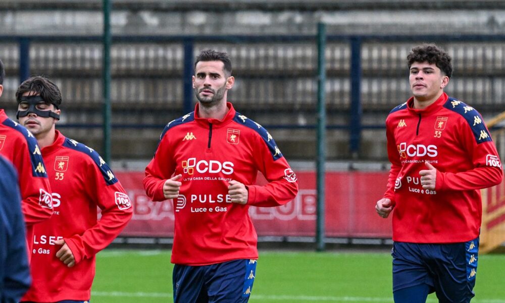 Gastón Pereiro, nuovo acquisto del Genoa, in allenamento