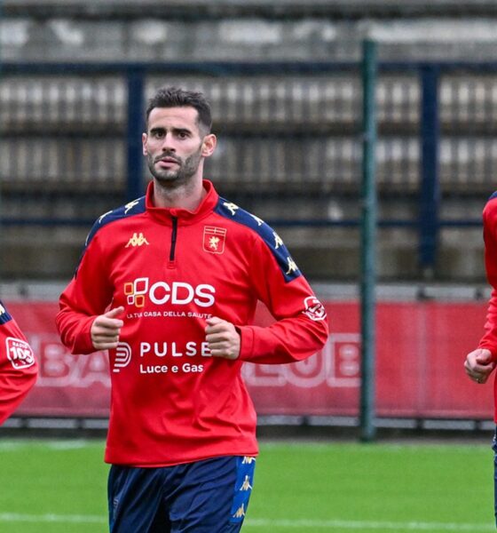 Gastón Pereiro, nuovo acquisto del Genoa, in allenamento