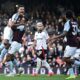 I giocatori dell'Aston Villa in Fulham-Aston Villa