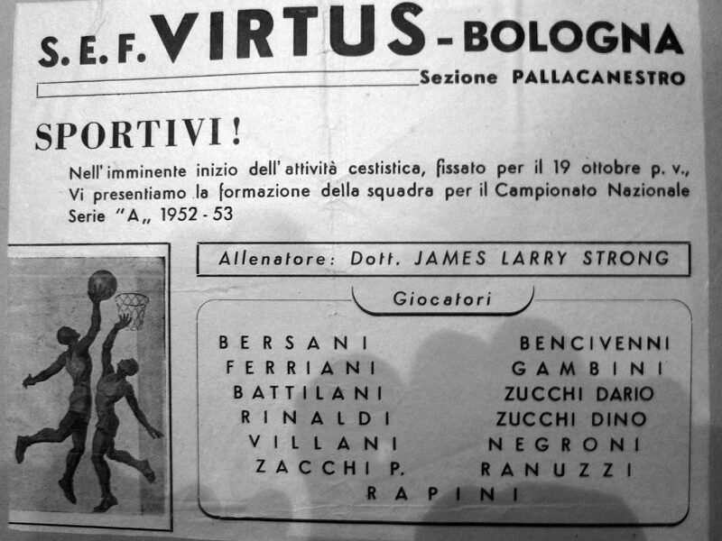 Varese-Virtus. La Virtus 1952/53