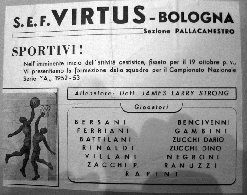 Varese-Virtus. La Virtus 1952/53