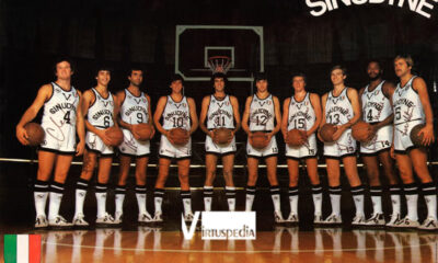 Virtus 1980/81: Caglieris, Cantamessi, Martini, Villalta, Marquinho, Generali, Bonamico, Porto, McMillian, Valenti