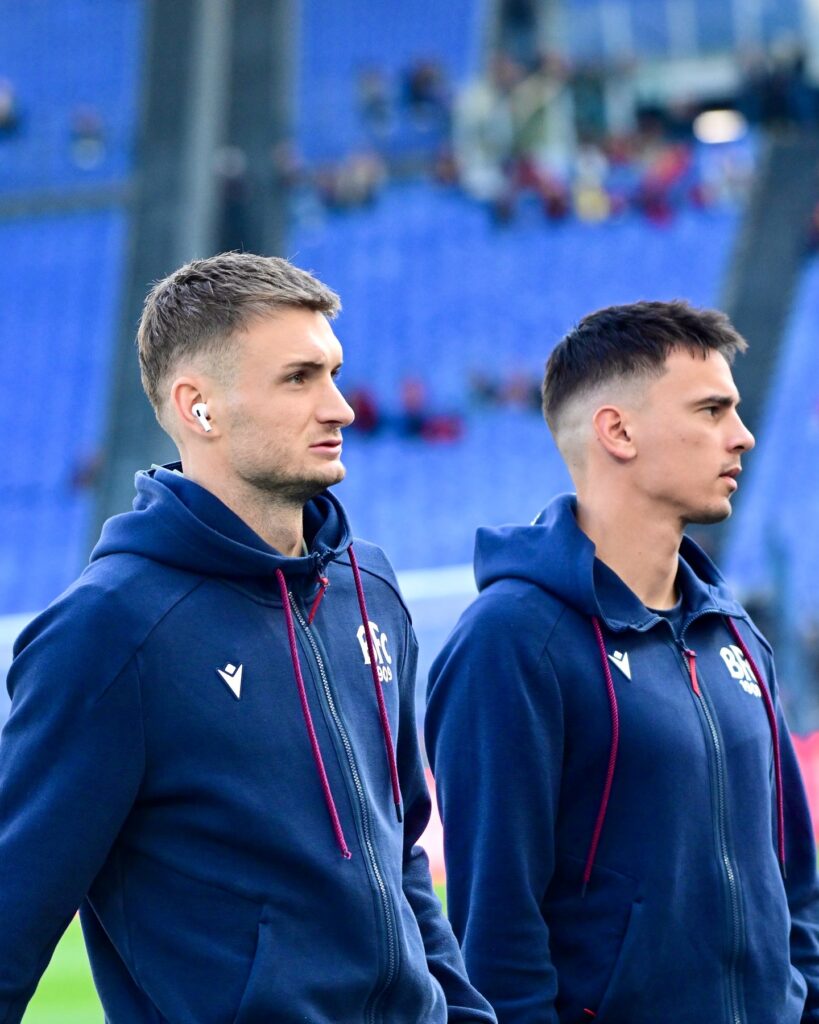 Posch e Moro sul prato dell'Olimpico