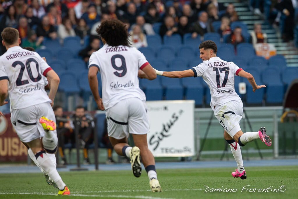 El Azzouzi segna in Roma-Bologna della stagione 23/24 (©Damiano Fiorentini)