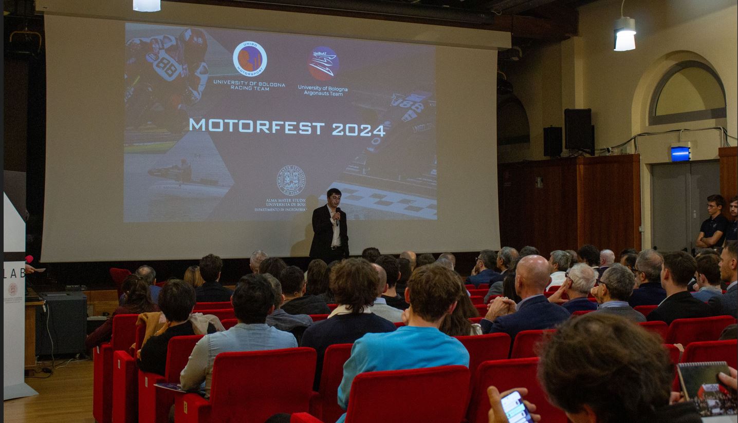 Discorso di Riccardo Lutti, Team Leader, durante il MotorFest 2024 di UniBo Motorsport