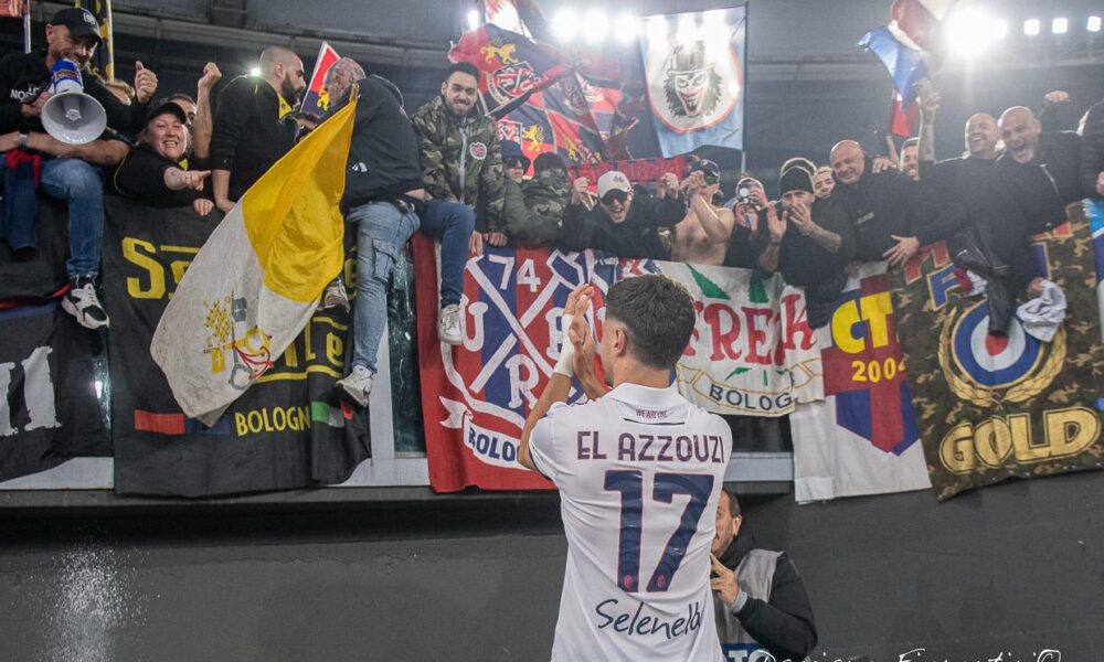 El Azzouzi a fine Roma-Bologna 2023/24