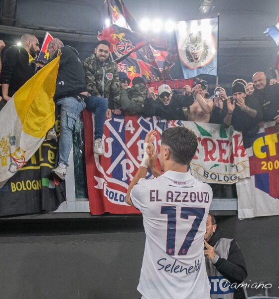 El Azzouzi a fine Roma-Bologna 2023/24