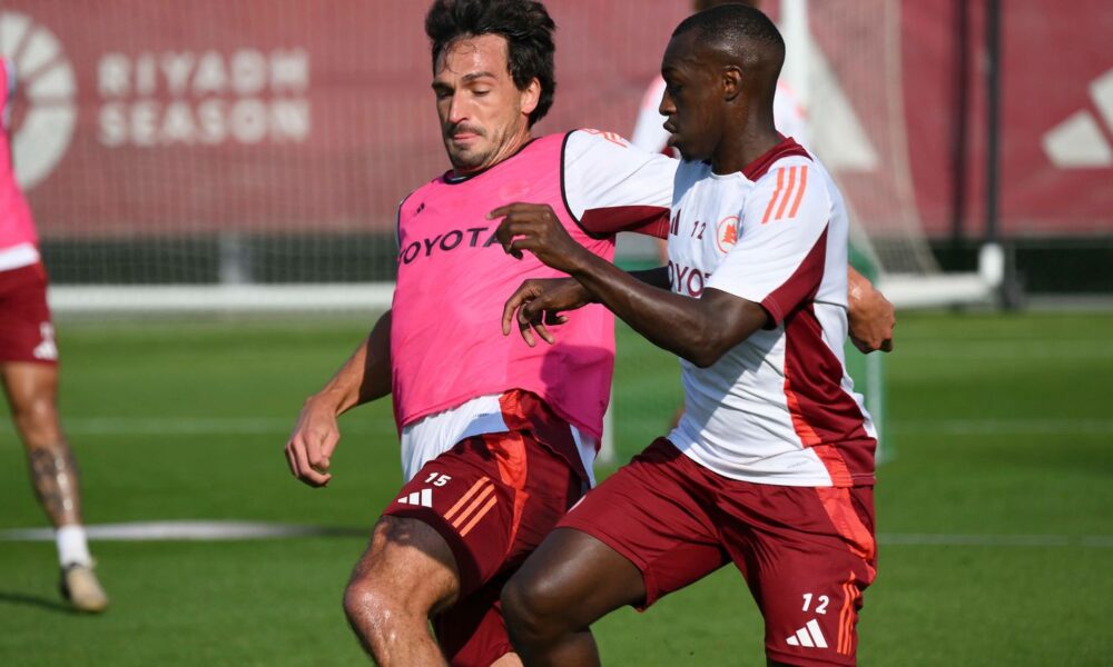 giallorossi in allenamento