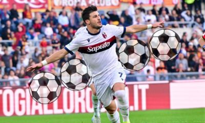 Orsolini al Bologna (© Bologna FC 1909, 1000 cuori rossoblù)