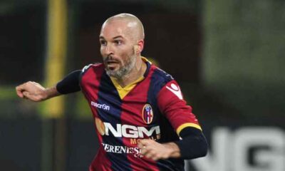 Andrea Raggi, con la maglia del Bologna