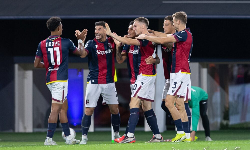 I giocatori rossoblù in Bologna-Atalanta 1-1