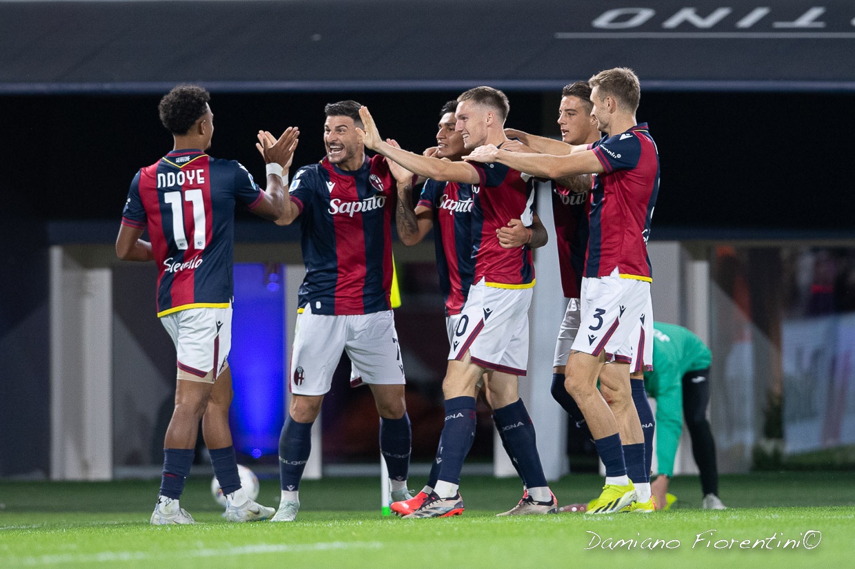 I giocatori rossoblù in Bologna-Atalanta 1-1