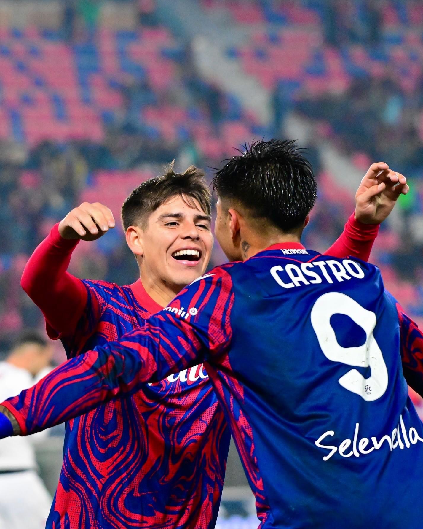 Benjamin Dominguez e Santiago Castro in Bologna-Monza di Coppa Italia (©Bologna FC 1909)